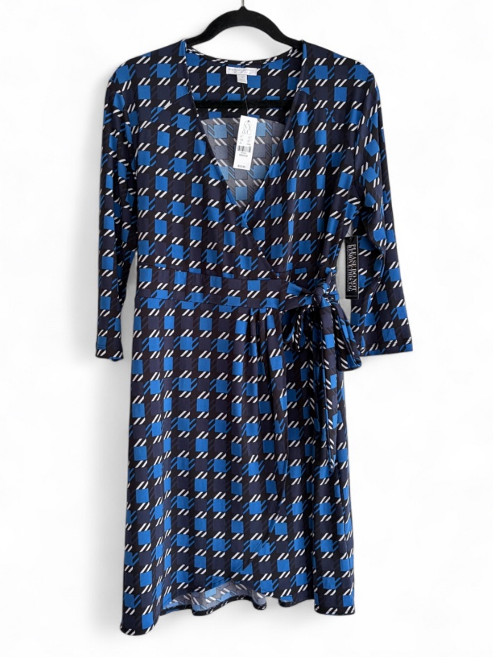 NWT New York & Company Knit Wrap 3/4 Sleeve Dress Size M